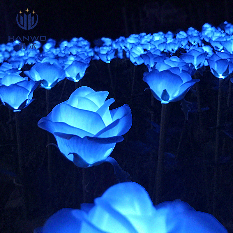 8万只太阳能郁金香户外工程亮化仿真花灯婚礼圣诞led新款郁金香花园灯