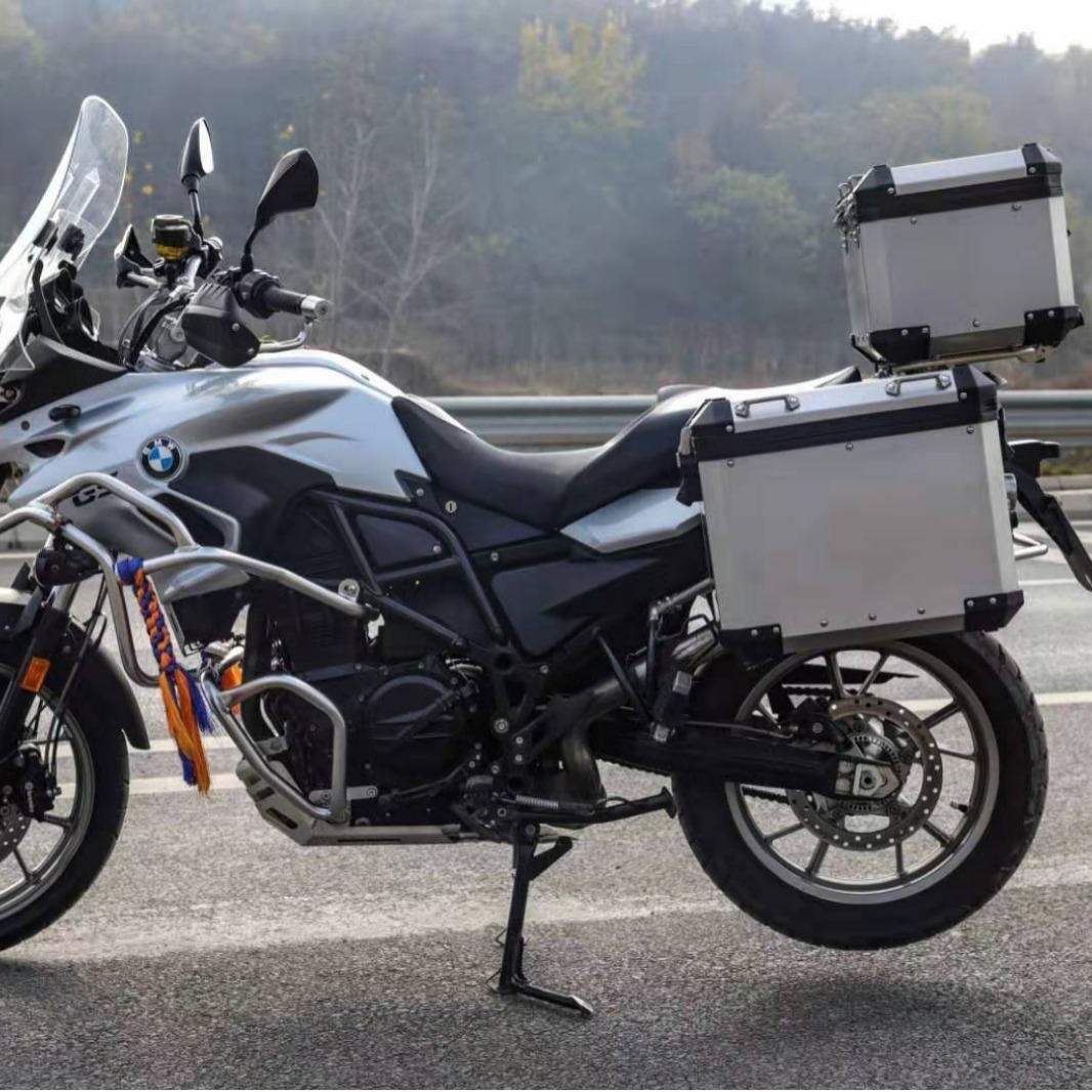 摩托车铝合金尾箱850f边箱adv侧箱1250gs含支架尾架摩旅后备箱