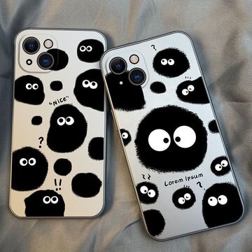 黑煤球手机壳适用小米14pro小众红米k60高级感13金属银note13软壳