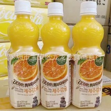 批发韩国进口熊津橘子汁饮料桔子橙汁水果味饮品500ml 一箱20瓶