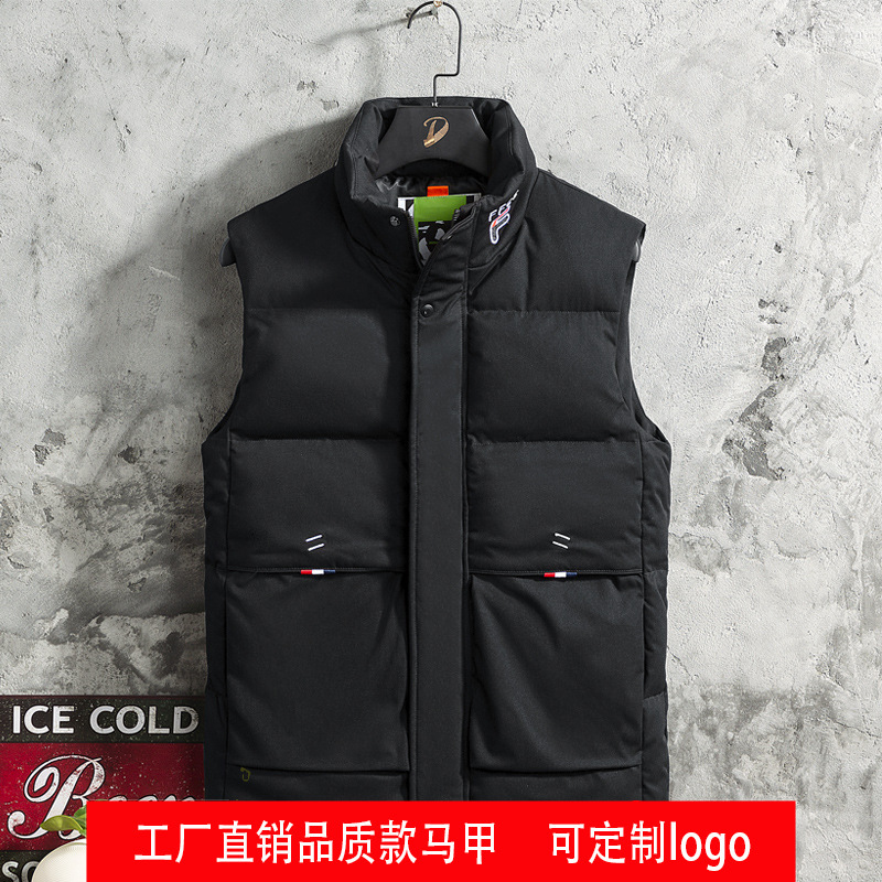 秋冬季款立领男士棉服外套男装马甲保暖羽绒棉马夹休闲棉衣背心男