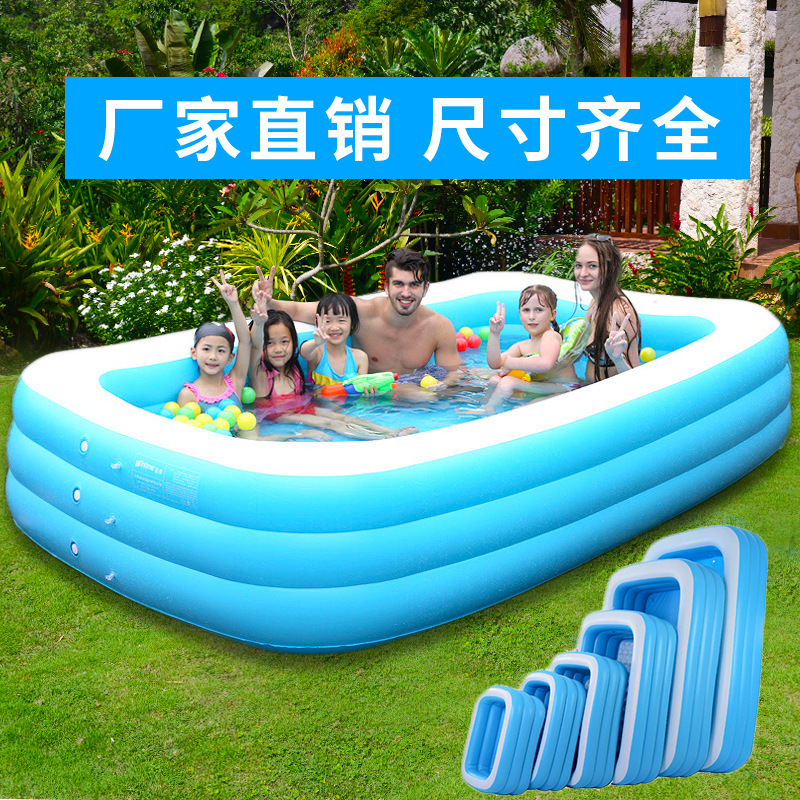 PVC Inflatable Outdoor Foldable Swimming Pool Children's Family Entertainment Water Playing Baby Bath Thickening Inflatable Swimming Pool