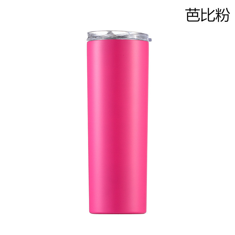 Cross-Border 304 Stainless Steel Cup with Straw Sublimation Vacuum Cup 20Oz Cup Tumbler Gift Wholesale Customization