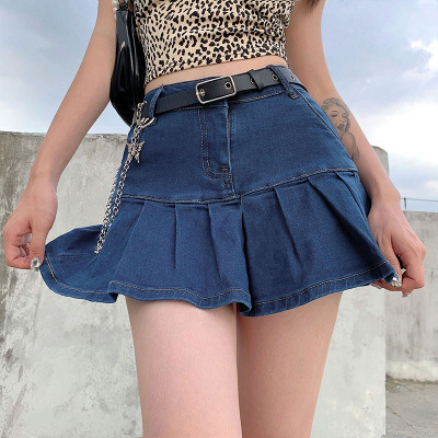 牛仔半身裙超短图片