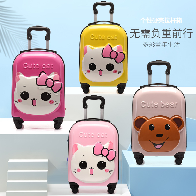 Children's Trolley Case Wholesale Cartoon 18-Inch Luggage Student Password Lock Trolley Case Cute Universal Wheel Suitcase