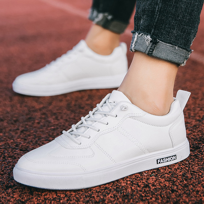夏季白色男鞋休闲小白鞋男韩版潮流板鞋学生平底潮鞋运动白鞋