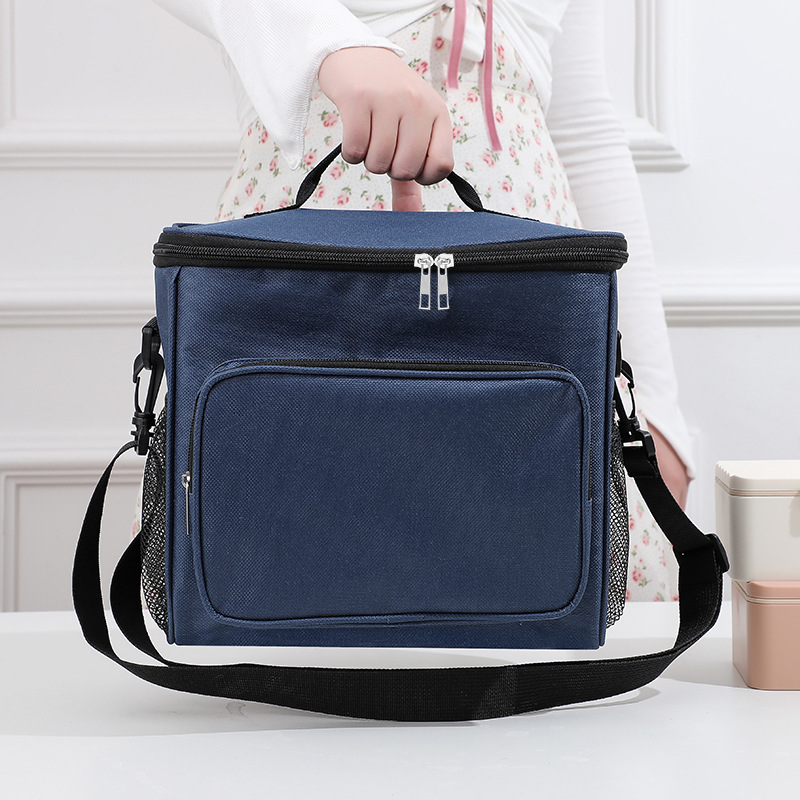Cationic Series Large Bento Bag Simple Office Worker Portable Belt Rice Lunch Bag Japanese Lunch Box Insulated Bag