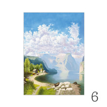 JIH3唯美行画自然风景油画现代装饰画画心 客厅走廊墙壁挂画画芯