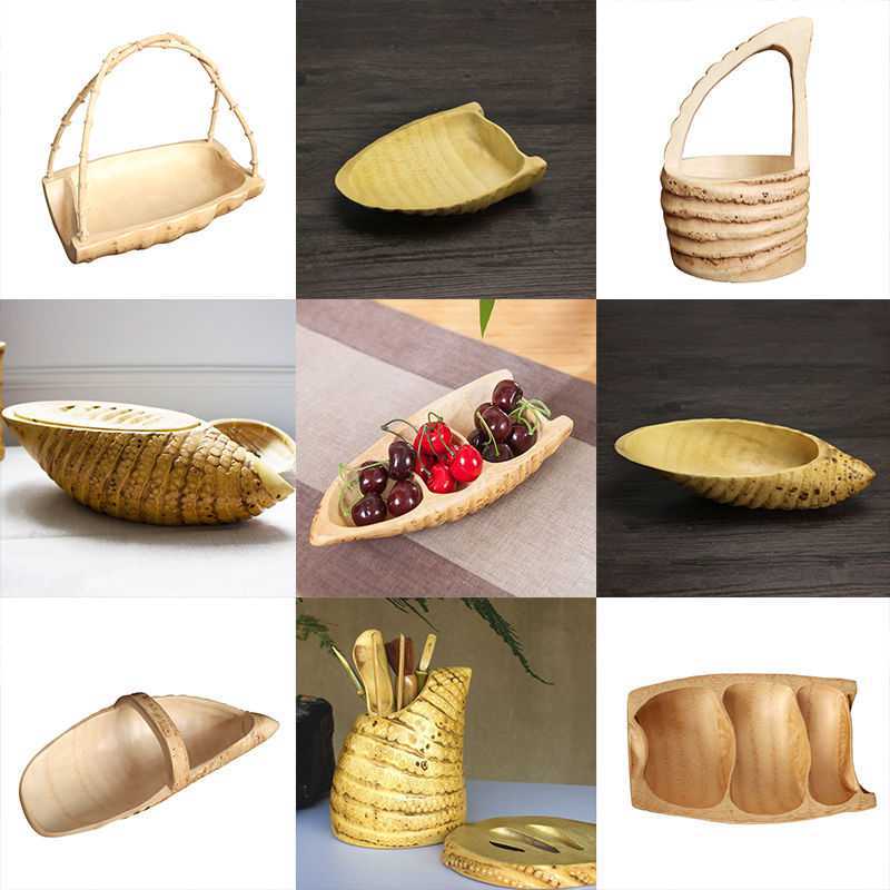 竹根盘竹制工艺品竹器竹餐具把件竹木竹子制品家用迷你竹篮果盘