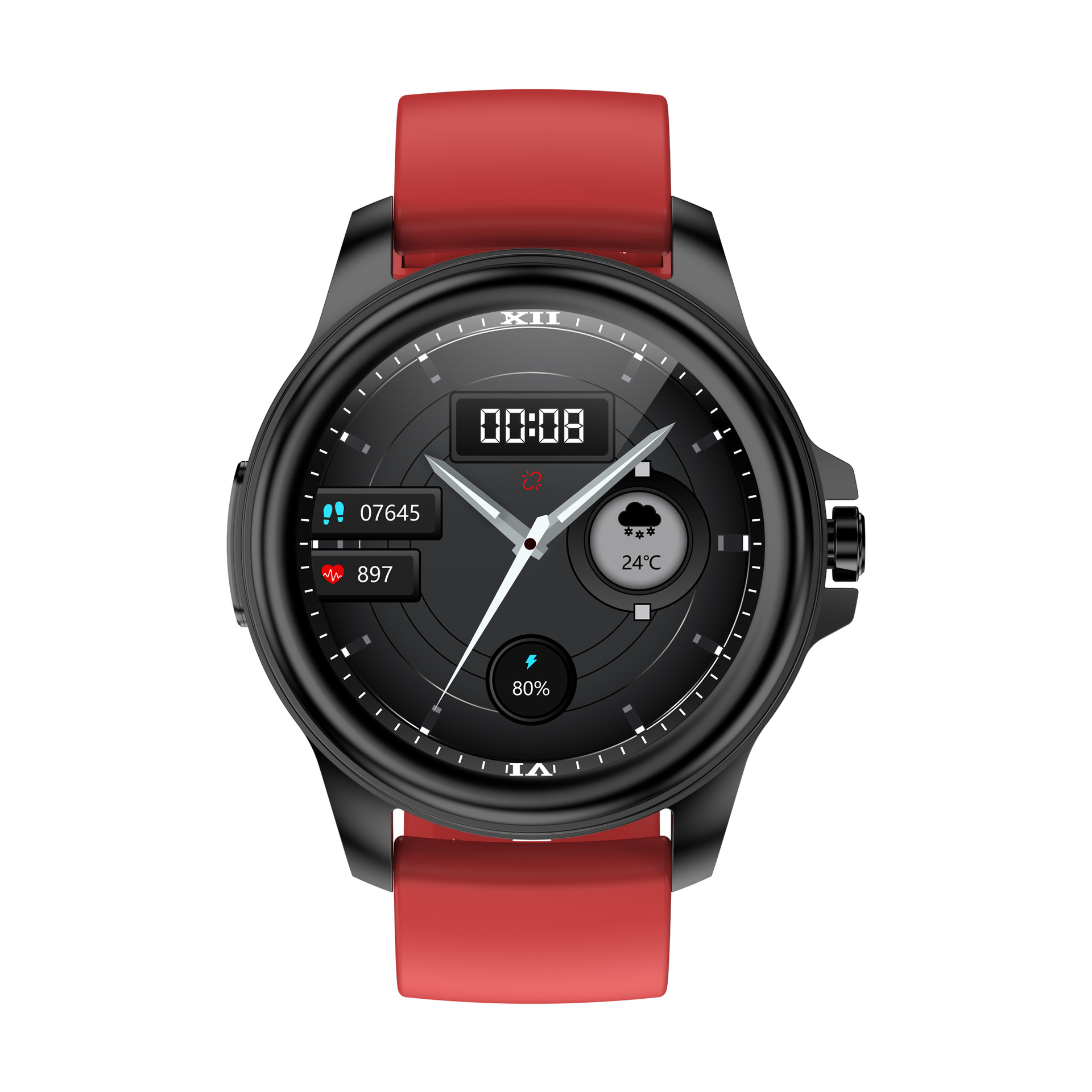 老人激光健康智能手表 ecg心电图测量高精度血氧监测 久坐吃药提