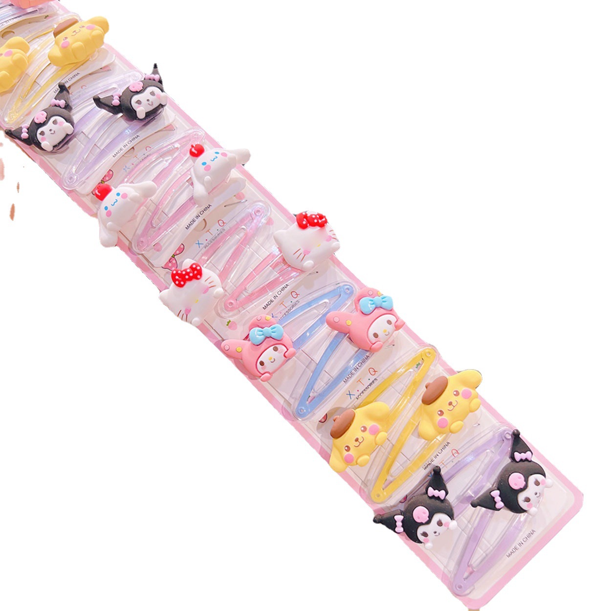 Korean Style Children's Hair Accessories Cartoon Headwear Clow M a Pair of Hairclips Tie Little Girl Hair Ring Does Not Hurt Hair Rubber Bands Small Hairclip