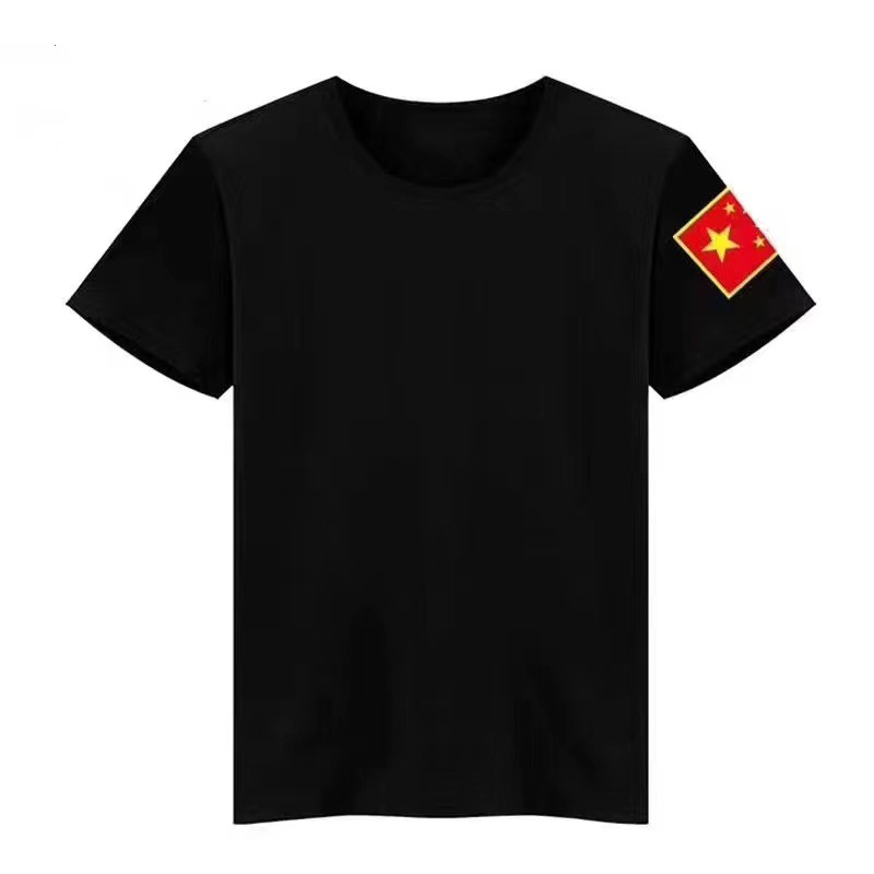 黑色t恤男短袖纯棉体能迷彩紧身莱卡棉作训服-阿里巴巴
