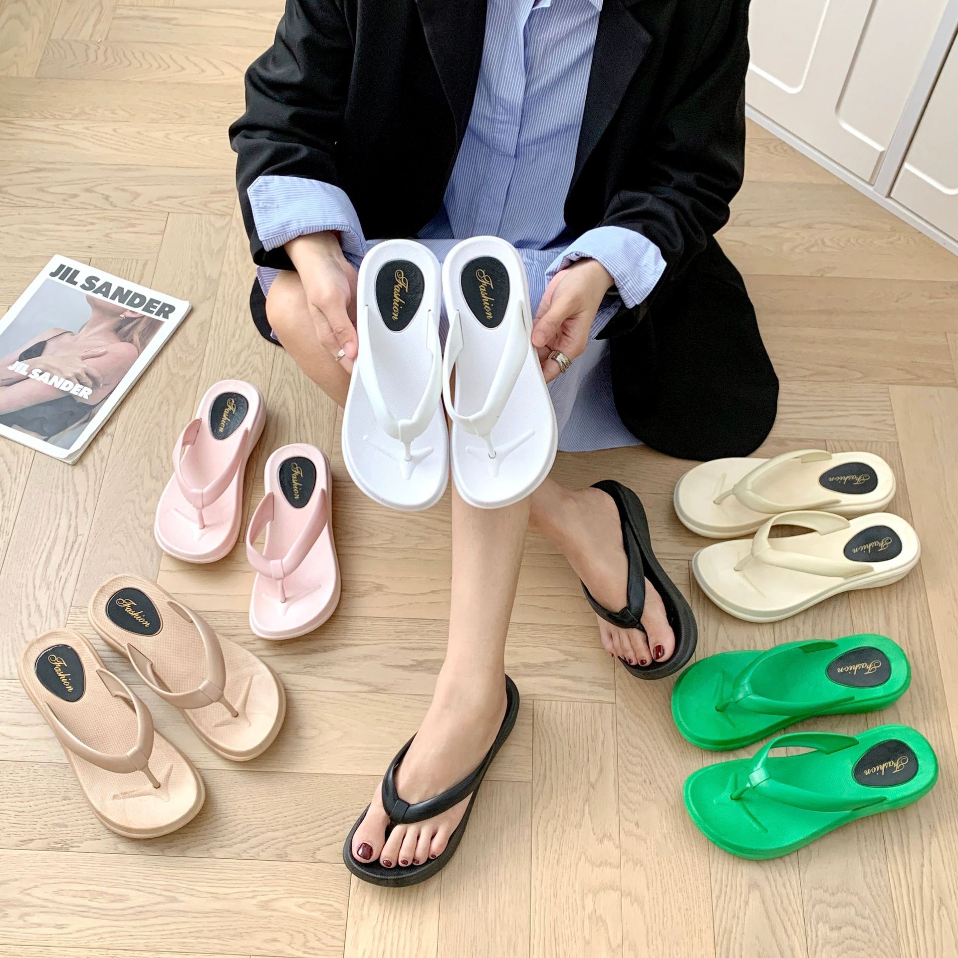 Cross-Strap Foreign Trade Flat Slippers Women's Summer New Soft Bottom Cross-Border Wholesale Women's Philippine Indonesian Sandals