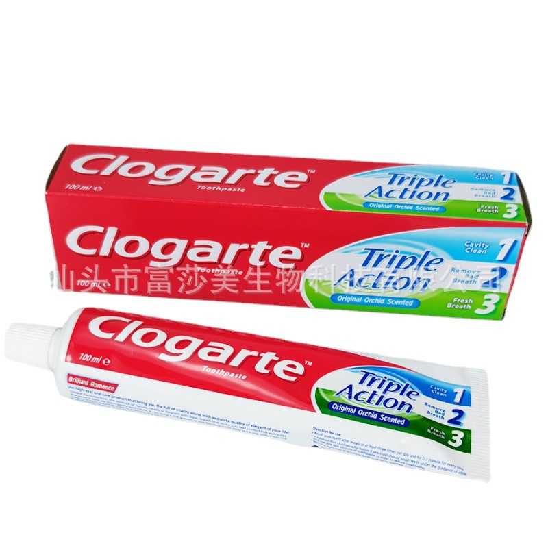 Spot Foreign Trade Cross-Border English Middle East Three-Layer Protection White 50ml Toothpaste Clogarte Toothpaste