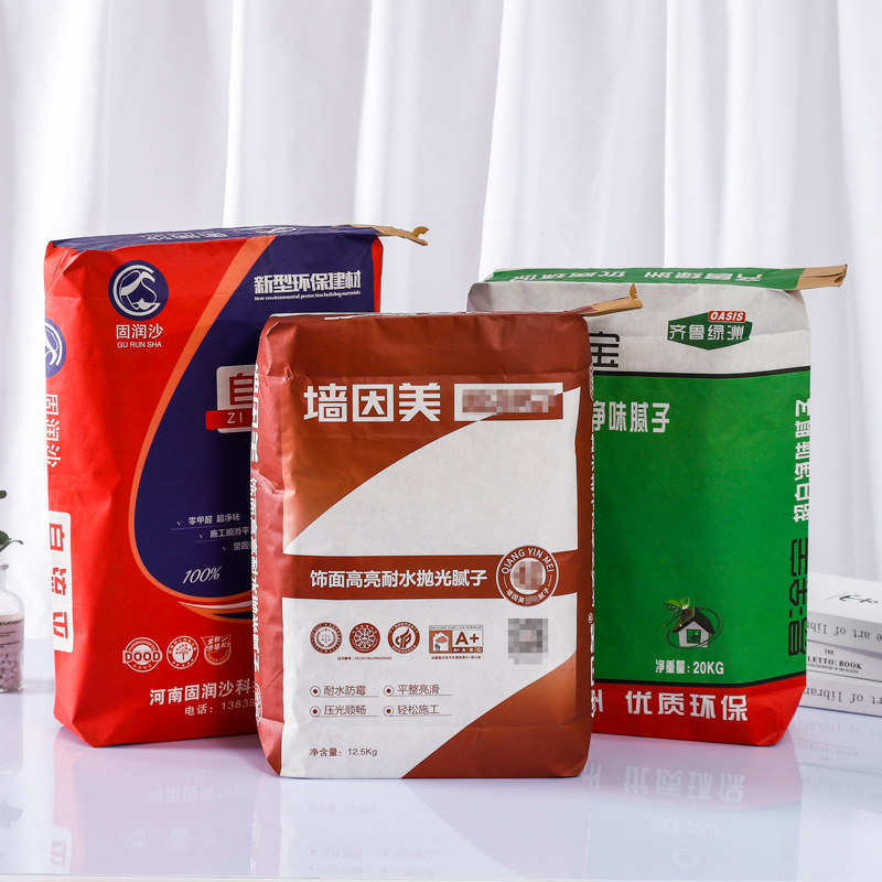 瓷砖胶包装袋 粘结剂方型牛皮阀口袋腻子粉塑料编织袋   批发