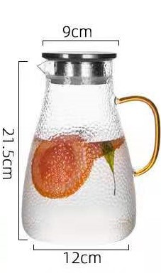 Hammer Pattern Water Pitcher Juice Jug Large Capacity Borosilicate Glass Cold Water Bottle Gift Set Drink Pot Factory Wholesale