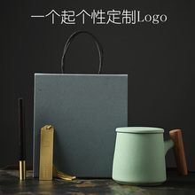 创意礼品个性陶瓷咖啡马克杯带盖勺粗陶杯子刻字情侣水杯批发logo