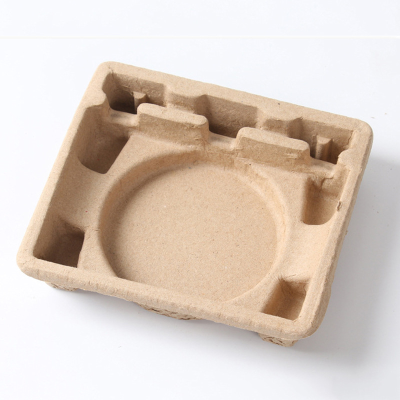 黑色防震纸浆包装内衬,键盘纸托,甘蔗浆湿压一面网纹纸塑易降解-询价