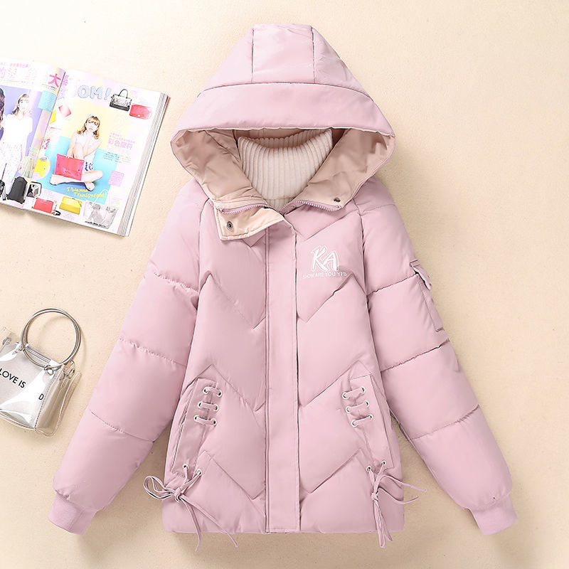 冬季中学生棉衣女短款韩版修身显瘦羽绒棉服女外套百搭少女装棉袄