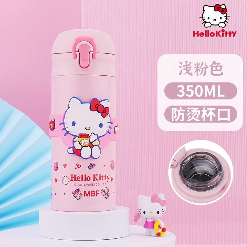 Vacuum Cup for Girls Good-looking Hellokitty Water Cup Hello Kitty Student Bounce Cover Direct Drink Cup Cute Portable