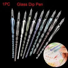 1 PC High Quality Glass Drip Fountain Pen Vintage Glass Dip