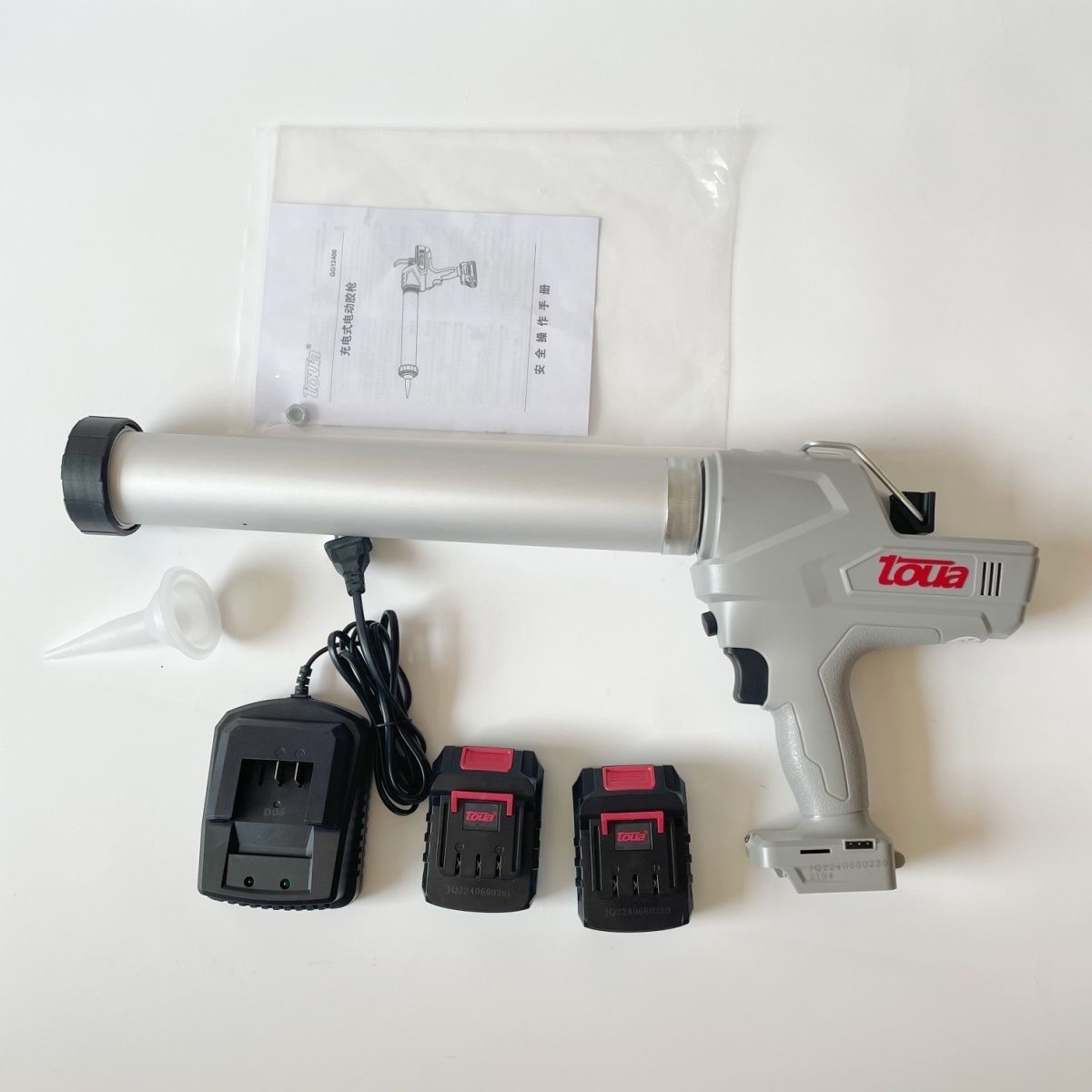 腾亚电动胶枪玻璃胶枪结构胶门窗软胶幕墙双锂电池自动电动打胶枪