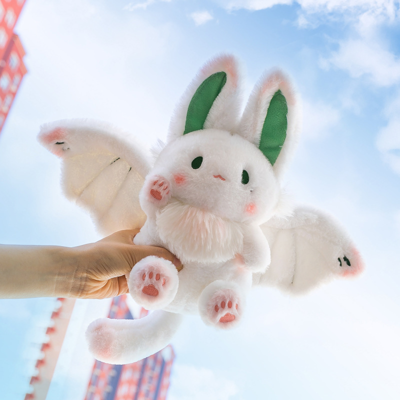 Cross-Border Kweichow Moutai White Rabbit Wings Bat Wholesale Rabbit Doll Plush New Exotic Toy Net Red Doll