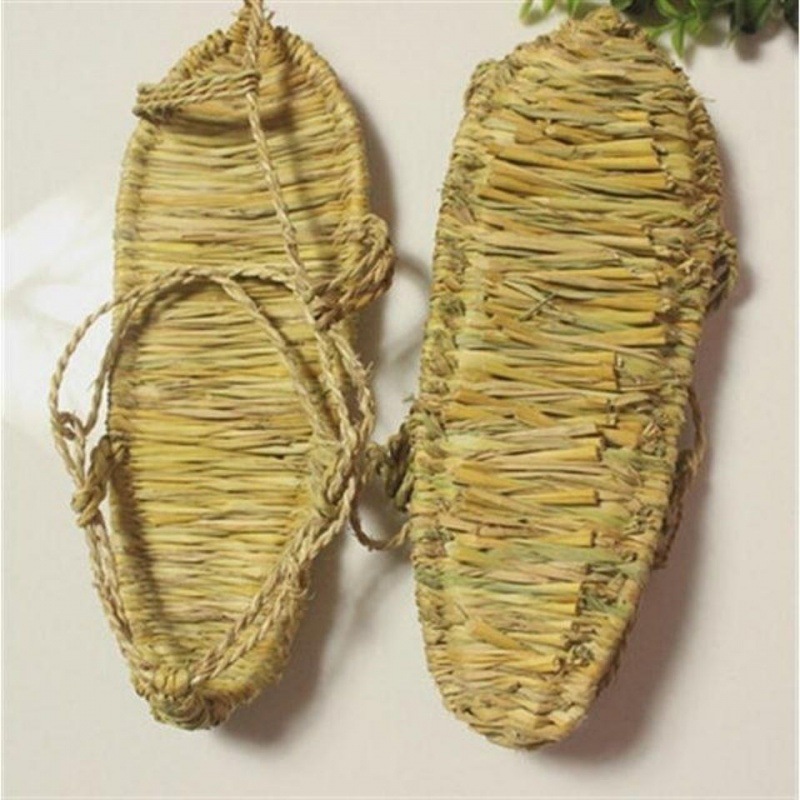 草鞋男女纯手工编织鞋夏季潮人凉鞋拖鞋红军长征稻草编织复古