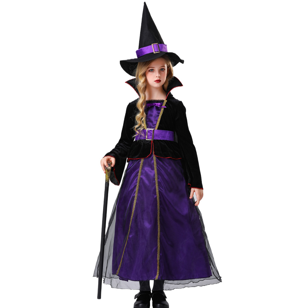 儿童节万圣节服装女巫装扮舞台演出服化妆舞会衣服cosplay戏服