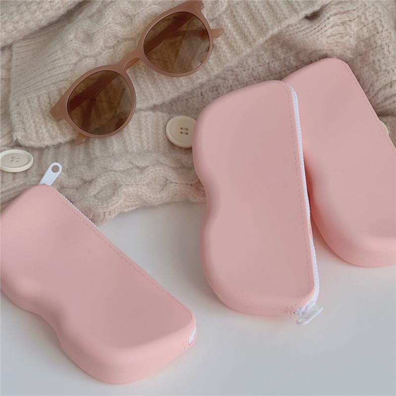 Silicone Spectacle Case! Niche Texture Anti-Friction Glasses Storage Bag Waterproof Environmental Protection and Dustproof Sunglasses Case