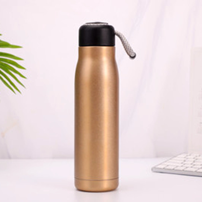 New 304 Knight Outdoor Vacuum Cup Stainless Steel Portable Portable Sports Cup Portable Cup Gift Customization Rope Holding