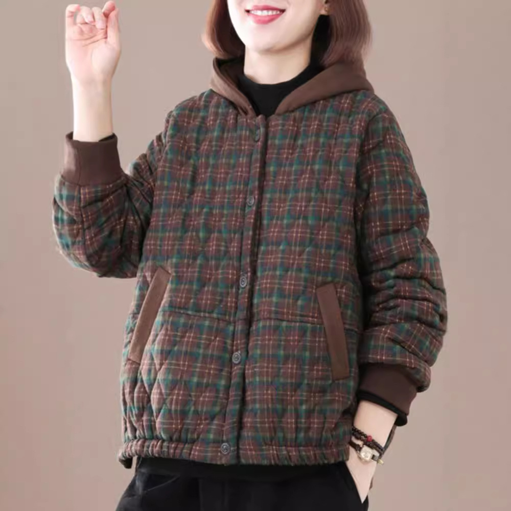 中老年女装秋冬加厚外套秋装新款棉袄女妈妈冬装棉服上衣洋气棉衣
