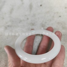 T阿富汗玉藕粉手镯女款玉镯天然镯子河南南阳石佛寺玉器市场