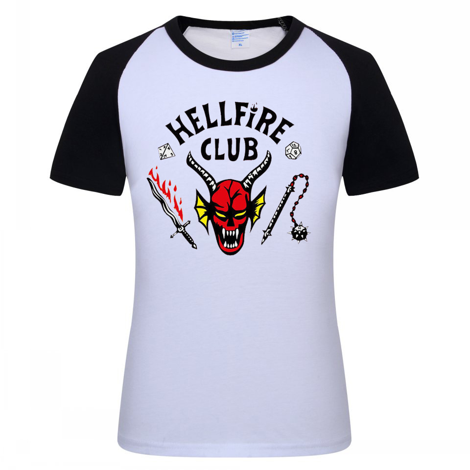 hellfire club hawkins tv 80s nostalgia retro d&d t-shirtt恤