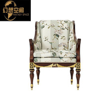 单人沙发美式家具布艺老虎椅凳现代简约休闲家用轻奢小户型休闲椅