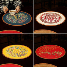 中式餐垫桌垫刺绣装饰垫西餐垫餐盘垫烟灰缸花瓶垫布茶几杯垫布艺