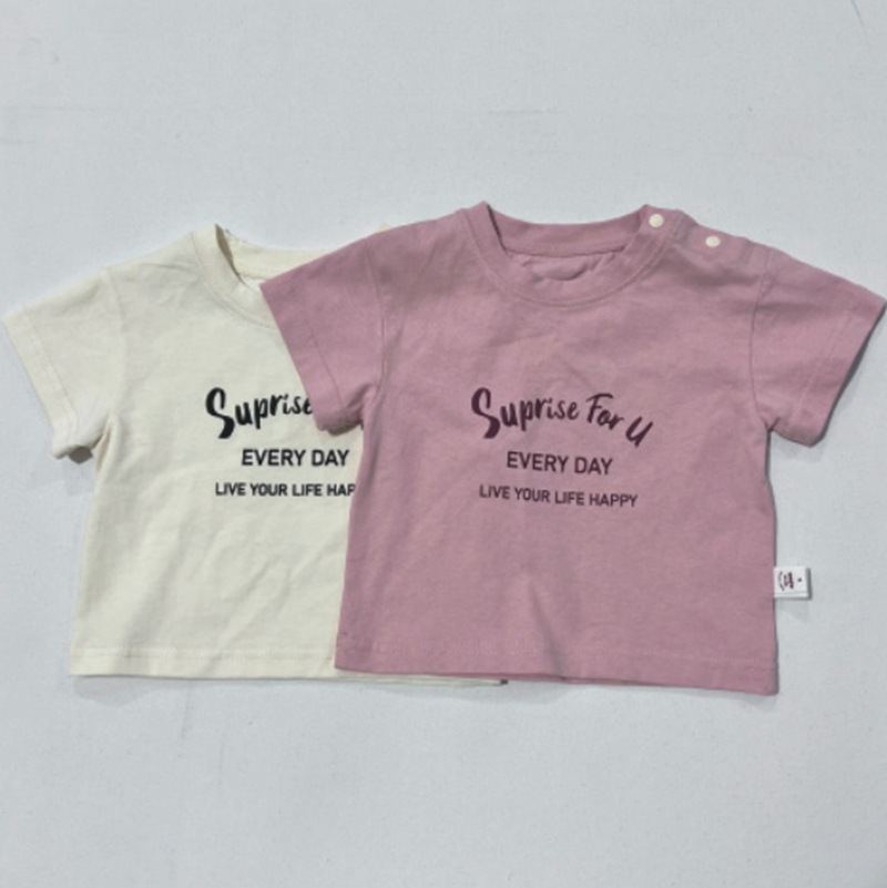 a029027现货aono网红婴童服2024夏款女童印花短袖t恤an24x048