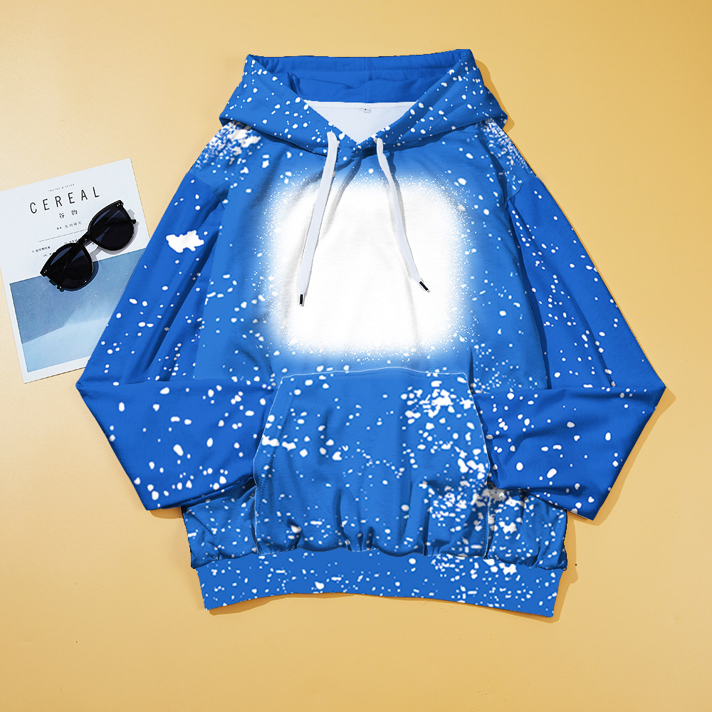 2023 Youth Trendy Solid Color Starry Spot Loose Tie-Dye Hoodie 240G Fleece Long Sleeve Sweatshirt