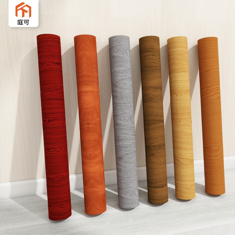 thickened waterproof pvc boeing film wardrobe desktop furniture renovation wallpaper wood grain sticker self-adhesive wallpaper wholesale