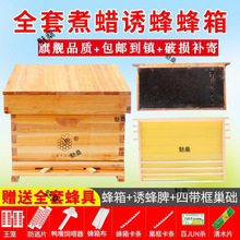 蜂箱蜜蜂全套养蜂工具养蜂箱煮蜡杉木中蜂标准十框蜂巢箱