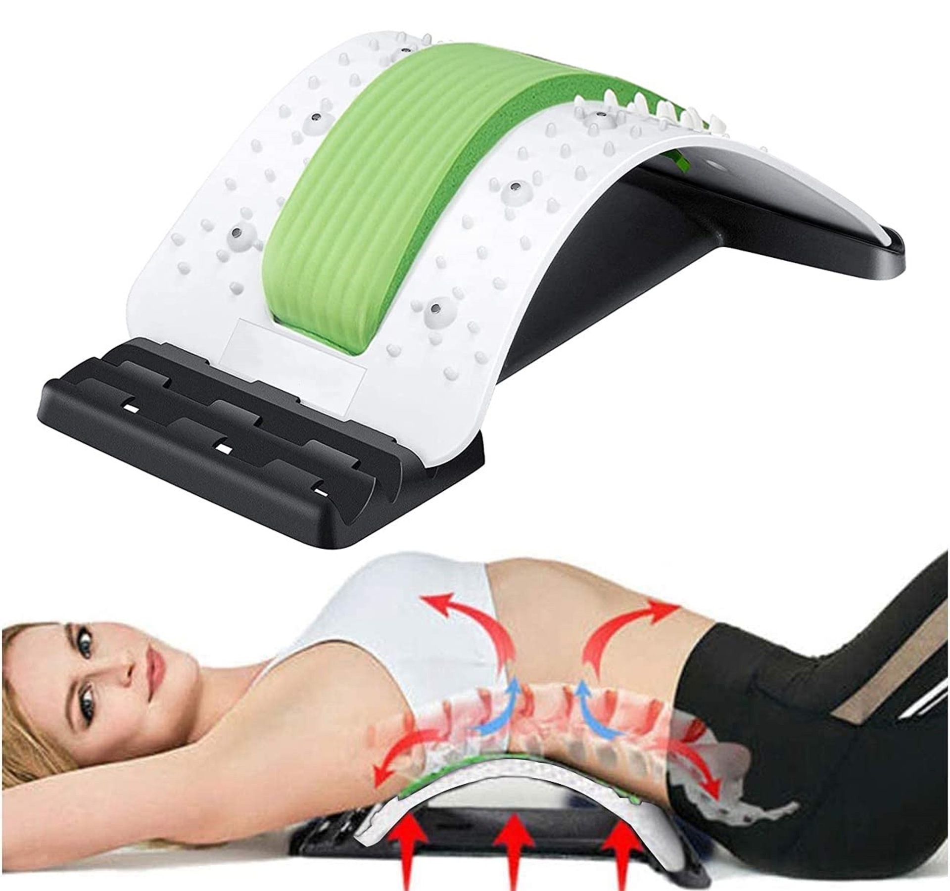 Lumbar Soothing Device Waist Tensioner Stretch Yoga Aid Massage Open Back Spine Spine Brace Lumbar Back Support