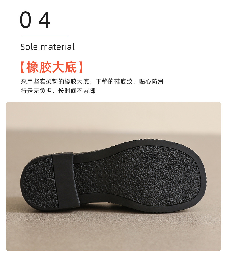 小皮鞋女2022秋季新款粗跟学院风jk制服单鞋女一脚蹬两穿乐福鞋