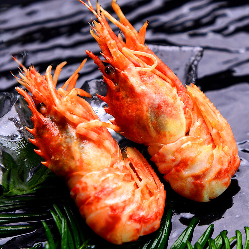 俄罗斯熟冻格陵兰莱伯虾 火龙虾甜虾海虾爬子鬼海老海鲜礼盒