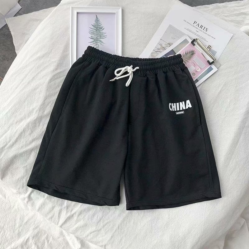 2021 Pants Summer New Thin Men's Shorts Korean Style Trendy Straight Hong Kong Style Sports Pants Ice Silk Beach Pants