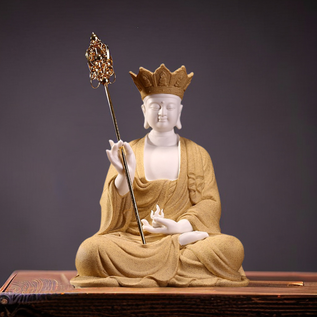 陶瓷大日佛祖供奉客厅释迦摩尼禅意佛像玄关摆件地藏王菩萨像