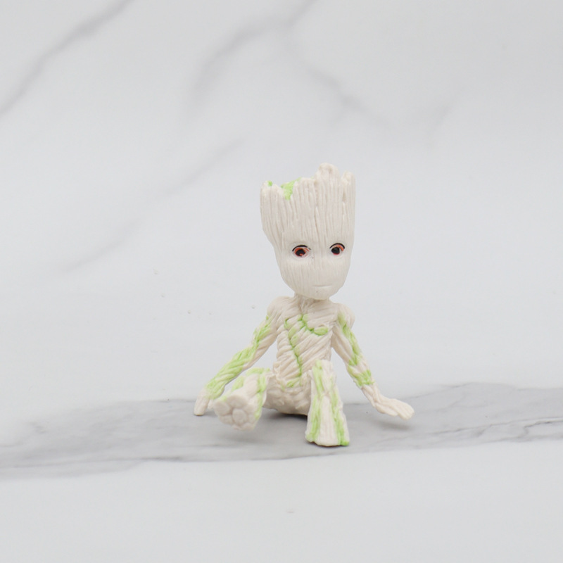 Spot GRUIT Flower Pot Small Tree Man Groot Anime Peripheral Figurine Garage Kits Blind Box Office Car Decoration