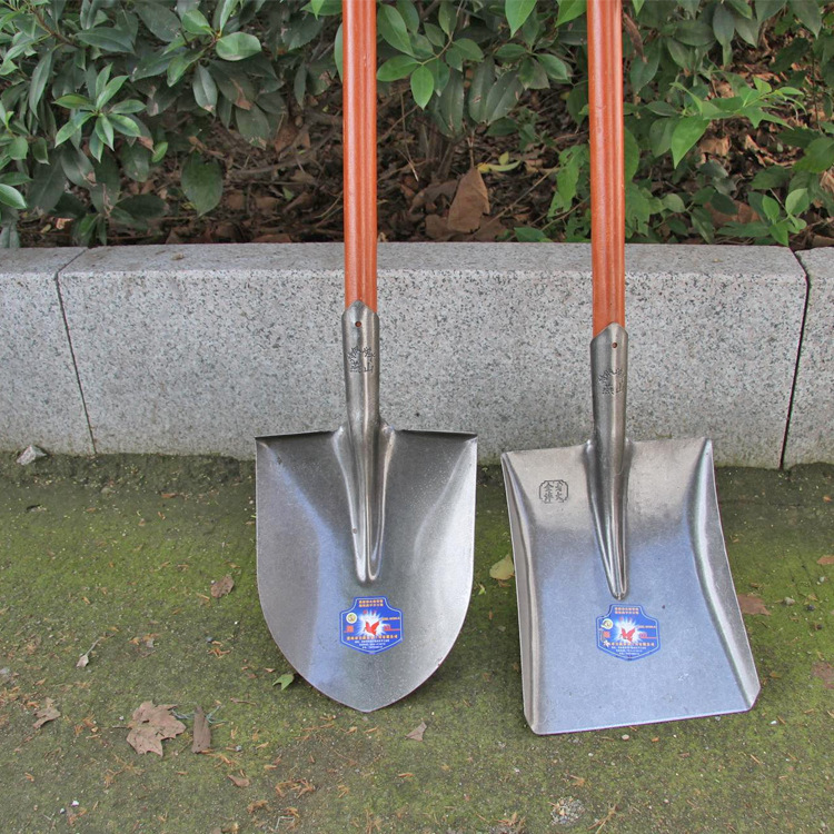 大号尖锨方锹 尖铲1号方锨铲子钢锹尖头植树铲子防汛方头铁锹