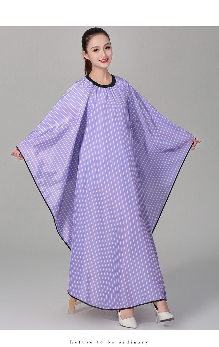 条纹理发围布不沾发发廊专业定制剪发围布成人大号美发围布网红潮