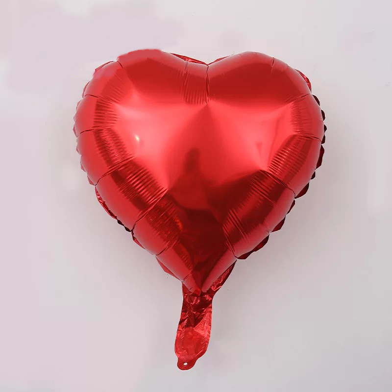 Wedding Supplies 18-Inch Aluminum Film Heart-Shaped Balloon Birthday Arrangement Party Decorative Aluminum Foil Love Balloon Wedding Room Celebration