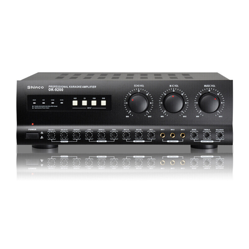 shinco/新科ktv功放机卡拉ok舞台功放400w会议演出功放机 黑色